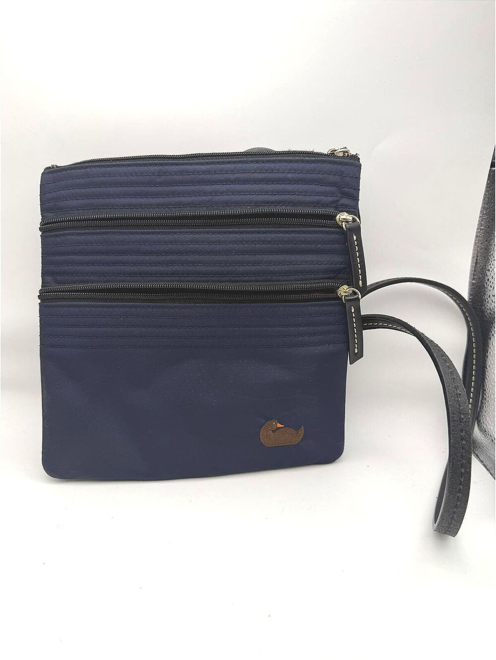 Dooney & Bourke Navy Blue Women's Crossbody Bag with Dual Zippers